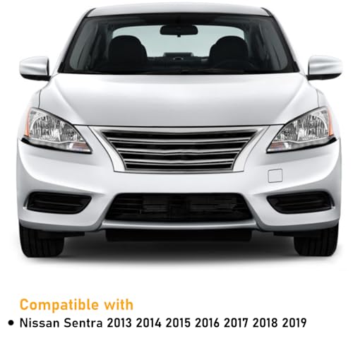 Moonlinks Compatible with Nissan Sentra 2013 2014 2015 2016 2017 2018 2019 Right Side Mirror Cover Replacement, White Primer Right Passenger Side Door Rearview Mirror Cap Trim - size: Right White