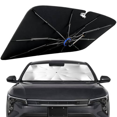 Windshield Sun Shade for Kia K4 2024-2026 with 360° Rotating Shaft, Custom Fit Umbrella Sunshade for UV Blocking, Interior Heat Protection, Easy Storage - size: Fit for Kia K4 2024-2026