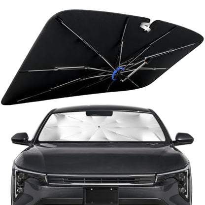 Windshield Sun Shade for Kia K4 2024-2026 with 360° Rotating Shaft, Custom Fit Umbrella Sunshade for UV Blocking, Interior Heat Protection, Easy Storage - size: Fit for Kia K4 2024-2026