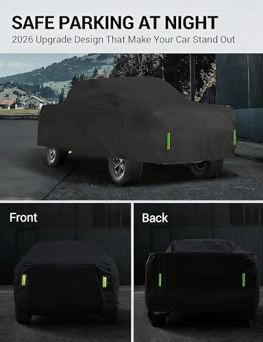 Proadsy Car Cover for Rivian R1T 2026 2025 2024 2023 2022 Windproof All Weather Waterproof Sun Rain UV Dust Snow Protection Outdoor Custom-fit All Weather Car Covers - size: Rivian R1T