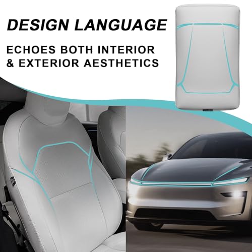 BestEvMod Thickened Center Console Armrest Pad Cover Compatible with Tesla Model Y Juniper 2026 2025 Extra Soft Microfiber Vegan Leather Protector Seat Armrest Cover OEM Style (White) - color: White-Thickened, size: Juniper