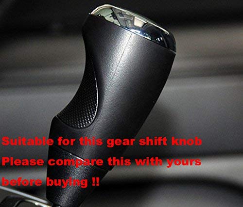 JI Loncky Genuine Leather Gear Shift Knob Cover for 2007 2008 2009 2010 2011 2012 2013 2014 2015 2016 Jeep Compass Automatic / 2007 2008 2009 2010 2011 2012 2013 2014 2015 2016 Jeep Patriot Automatic