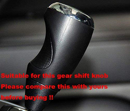 JI Loncky Genuine Leather Gear Shift Knob Cover for 2007 2008 2009 2010 2011 2012 2013 2014 2015 2016 Jeep Compass Automatic / 2007 2008 2009 2010 2011 2012 2013 2014 2015 2016 Jeep Patriot Automatic