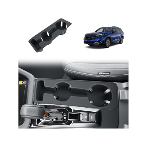 BIBIBO for New 2026 Subaru Forester Cup Holder 2026 Subaru Forester(Base/Premium/Sport/Wilderness/Limited/Touring) Silicone Cup Holder Insert Organizer 2026 Forester Accessories - color: Black-Cup Holder (2026 Forester)