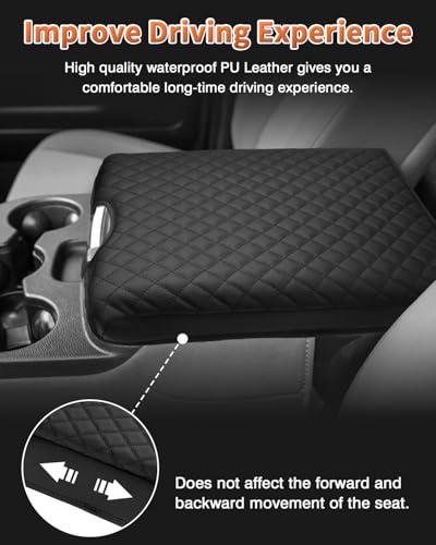 Shademax Center Console Cover for 2013-2018 Ram 1500 & 2013-2024 Ram 2500/3500/1500 Classic Accessories Armrest Cover Cushion Pad for Jump Seat Console Leather Armrest Seat Box Console Lid Protector - size: for Dodge Ram 1500&Ram 2500/3500/1500 Classic