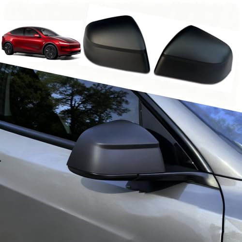 YHCDSEA Rearview Mirror Guard Cover for Tesla Model Y Juniper, Side Mirror Cover Exterior Accessories fit for Model Y Juniper 2025 2026 (Matt Black) - color: Juniper-Matt Black