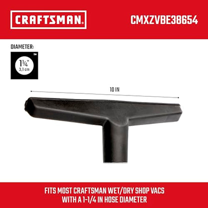 CRAFTSMAN CMXZVBE38654 1-1/4 in. Wet Nozzle/Floor Brush Wet Dry Vac Attachment, Industrial-Grade Shop Vacuum Accessory for Cleaning Liquid Messes and Hard Surfaces, Fits 1-1/4 in. Hose Diameter - size: Floor Nozzle