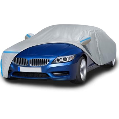 Car Cover for 2002-2026 BMW Z4 E85 E86 E89 G29 Coupe/Roadster/Convertible, Waterproof Custom-fit All Weather Sun Rain Dust Snow Protection Outdoor Car Cover with Door Zipper and Cotton Lining - size: Z4 Cover