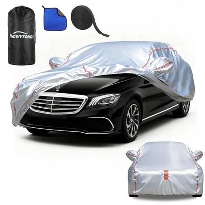 Car Cover Waterproof All Weather for Mercedes-Benz S-Class 2006-2025,All-Around Fastening and 4 Upgrades, 30s Quick-Install for Car Cover - size: 4（for Mercedes S-Class）