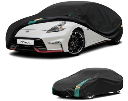 Coupe Car Cover Waterproof All Weather for Automobiles, Universal Fit for Porsche Boxster, Nissan 370Z/350Z, BMW Z4, Subaru BRZ, etc. Rain Winter Sun Protection. (Length: 166"-178") - size: 1 Fit Sedan/Coupe-Length (166" to 178")