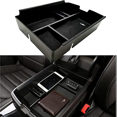 Center Console Organizer fit for VW Atlas and Cross Sport 2018 2019 2020 2021 2022 2023 Interior Storage Box Accessories (Not fit for 2024) (Console Organizer) - color: Black