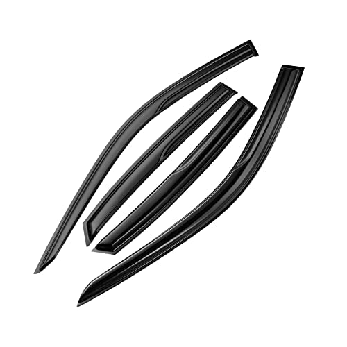Smoke Tinted Tape-On Side Window Visor Deflectors Rain Guards Designed for Honda Civic Sedan 2022 2023 LX EX SI HPT Sport Touring（4pcs） - size: 2022-2023 Honda Civic Sedan