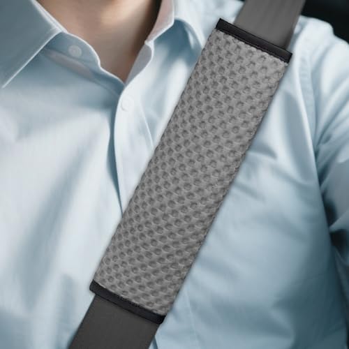 2PCS Car Seat Belt Covers, Soft Seat Belt Shoulder Pads Neck Covers, Breathable Mesh Seatbelt Strap Protector, Car Interior Accessories for Comfortable Driving Fit for Truck SUV (Gray) - color: Gray