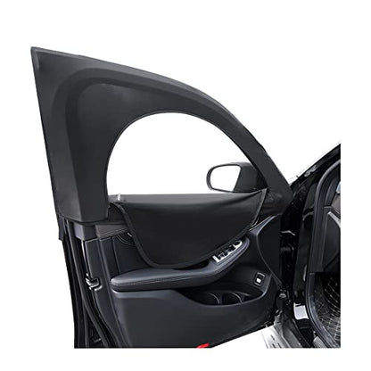 2Pcs Car Window Shade, Breathable Zipper Sun Protection for Baby, Side Front Rear Sun Stretchy Mesh, Cover Screen for Kids Adults Family Privacy, Universal for Most Vehicles (Front) - size: Front/33.5''×20.5''
