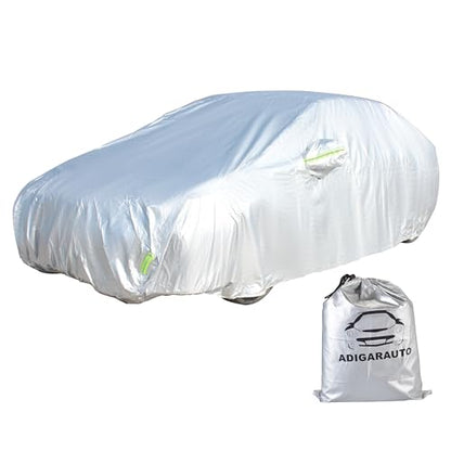 Car Cover Fit for 201-210 inches Length Sedan Waterproof All Weather Outdoor Full Cover Rain Sun UV Protection Driver Side Door Zipper Dirtproof, Scratch Resistant, Breathable, Dustproof - size: 3XXL+: Fit 201-210 inches Sedan
