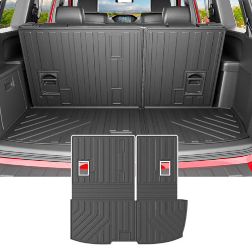 powoq Cargo Mat Compatible with 2009-2015 Honda Pilot Trunk Mat Cargo Liner Backrest Liner TPE Replacement for 2009-2011 2012 2013 2014 2015 Honda Pilot Accessories (Trunk Mat with Backrest Mats) - size: Compatible With Honda Pilot | 2009-2015