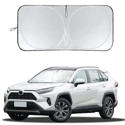 INSAUTO for RAV4 Car Windshield Cover, Windshield Sun Shades Foldable Sunshade for Toyota RAV4 2013-2023 SUV Crossover Front Window Custom Fit Sun Visor Heatshield Protector Car Accessories - size: for Toyota RAV4 2013-2023