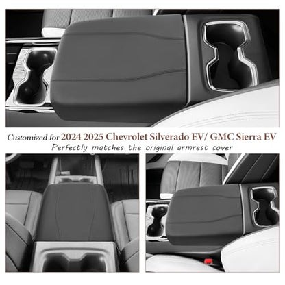 SKTU Upgrade 2024 2025 2026 Chevy Silverado EV Center Console Cover 2024-2026 Silverado EV Armrest Cover Silverado EV Console Pad 2024 2025 2026 Chevy Silverado EV Accessories Center Console Cushion - color: for 2024-2026 Silverado EV