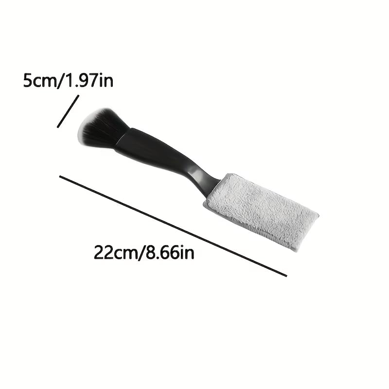 Car Interior Detailing Brush, Soft Bristle Plastic Cleaning Tool for Dashboard, Vents, Gaps & Vents - Battery-Free Manual Dust Brush for Vehicle Interior & Home Use