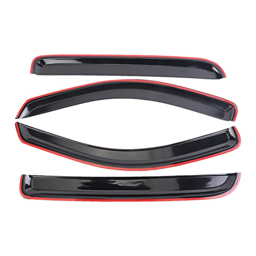 Window Visor Wind Deflector 4pcs Out-Channel Tape-On Nice Rain Guards Set Compatible with 2004-2008 Ford F-150 Super/Crew Cab 2006-2008 Lincoln Mark LT Super/Crew Cab 94443 - size: 2004-2008 Ford F-150 Super/Crew Cab