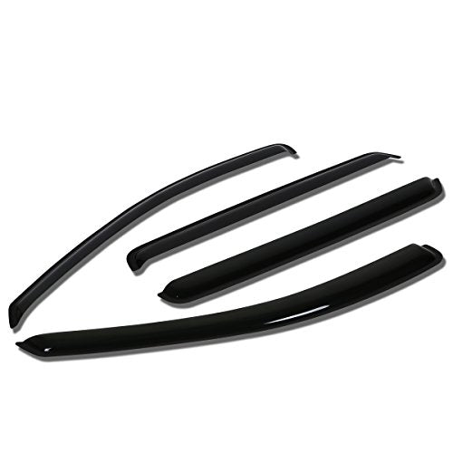 Auto Dynasty 4Pcs Tape-On Window Visor Rain Guard Compatible with 2007-2012 Santa Fe, Rain Shields Vent Shade Wind Deflector, Acrylic - size: 07-12 Santa Fe