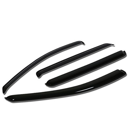 Auto Dynasty 4Pcs Tape-On Window Visor Rain Guard Compatible with 2007-2012 Santa Fe, Rain Shields Vent Shade Wind Deflector, Acrylic - size: 07-12 Santa Fe