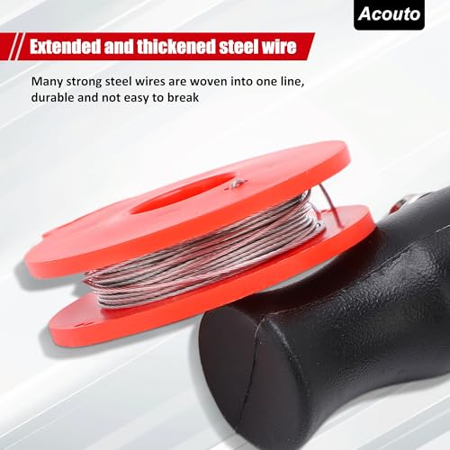 Acouto Windshield Removal Tool - Windshield Wire Cut Out Tool Car Windshield Removal Hand Tool Kit Window Glass Cutting Wire with Handles Professional Repair for Glass Removal