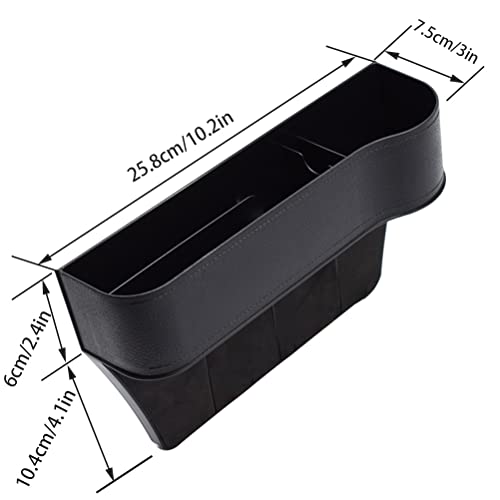 XUKEY Car Seat Gap Filler Organizer Multifunctional Car Side Seat Gap Filler Console Side Storage Box Holders for Sunglasses, Phone, Keys Car Accessories (2 Pack)