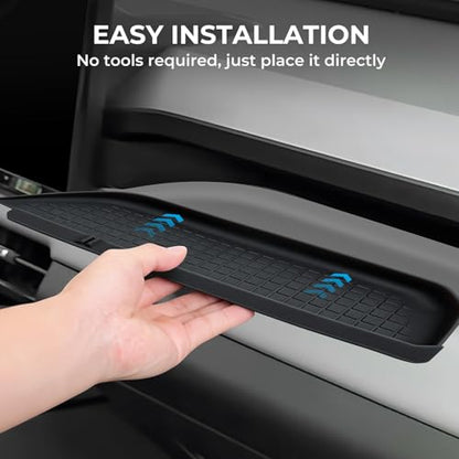 Passenger Storage Organizer Mat for Toyota RAV4 2026, Interior Accessories Center Console Glove Box Organizer Tray Silicone Anti-Slip Passenger Protective Cover Pad for 2026 RAV 4, Black - style: Fits for Toyota RAV4 2026, B