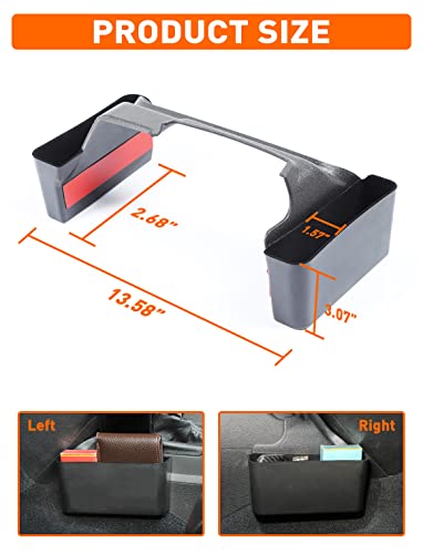 Savadicar GT-2 Shifter Storage Box with Microfibers, Gear Shift Side Tray, Center Console Organizer for 2018-2025 Jeep Wrangler JL JLU 4XE & Gladiator JT, Interior Accessories, Black,1 PC - size: Microfiber, style: No Pattern