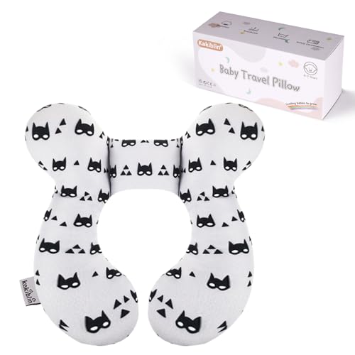 KAKIBLIN Baby Travel Pillow for Head and Neck, Upgraded Baby Support Pillow, Baby Neck Pillows for Car Seat,Pushchair,Travel, Grey - color: Grey
