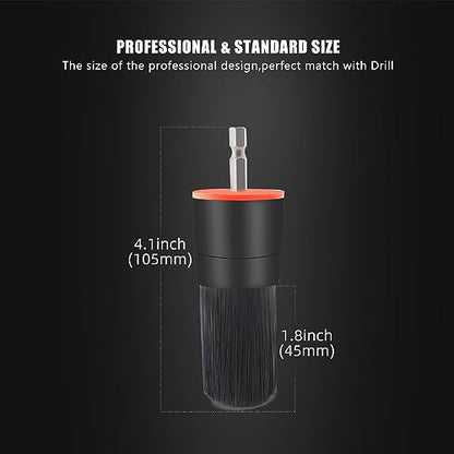 SPTA Drill Brush Attachment, 5 Pcs Mixed Hair Drill Brush Head Set, Auto Detail Set, Replacement Car Detail for Cleaning Interior or Exterior, Used on Electric, Electric Driver