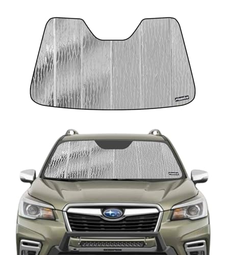 Pigenius Windshield Sunshade for Subaru Forester 2019-2021 Eyesight, Reversible Silver/Black - color: silver, size: for forester 2019-2021 with eyesight