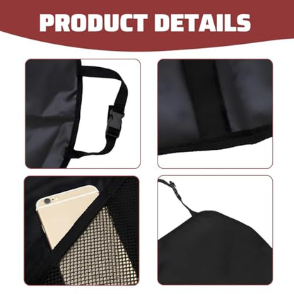 Zpana 2PCS Car Kick Mat Back Seat Protector, Large Vehicle Backseat Protector with 2 Mesh Storage Pockets, Automotive Back Seat Storage Organizer for Kids, Universal for Truck SUV Sedan