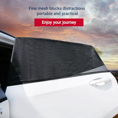 Car Window Sun Shade Cover, 2 PCS Breathable Mesh Car Side Window Sunshade, Sun Protection Heat Insulation, Mosquito Net Curtain, Privacy Protection Universal for Most Cars, SUVs (Front Window) - size: 2 PCS #Front Window