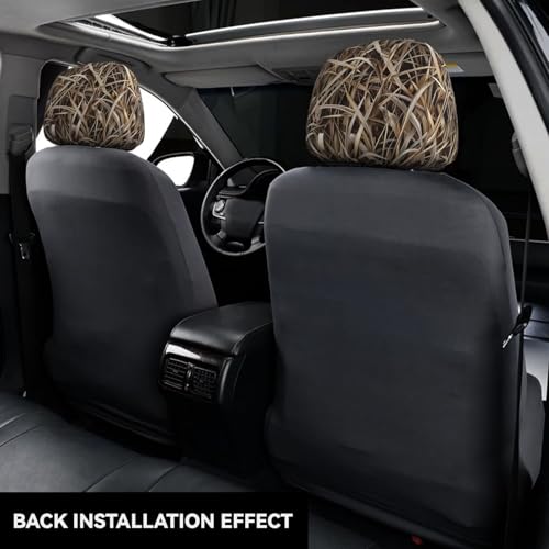 Camouflage Car Headrest Cover Army Camo Universal Auto Head Rest Protector Brown Jungle Soft Breathable Seat Pillow Protective Wrap Covers Fit Most Cars Sedan Van Vehicles - color: Camo