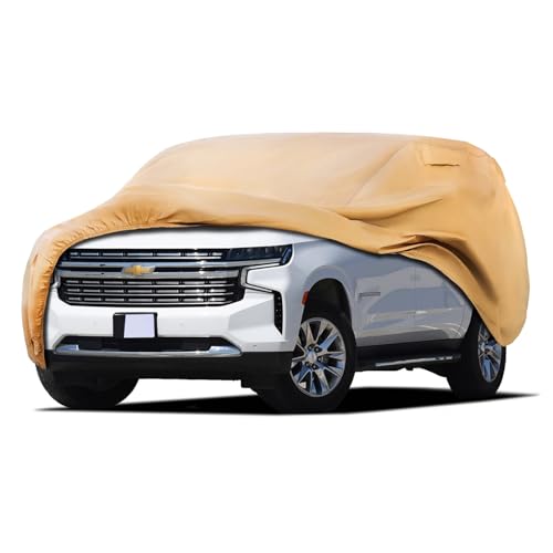 Heavy Duty Outdoor Car Cover Custom Fit for 2014-2026 Chevy Suburban,Windproof All Weather Waterproof Sun Rain UV Dust Snow Protection Outdoor Car Covers - size: Custom Fit Chevy Suburban