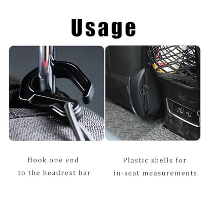 2PCS Dog Car Net Barrier, Dog Net for Pet Netting for Car with Stretchable Storage Bag Universal for Cars Black High Elastic Double Layer Motorcycle Cargo Nets(11.2 * 9.8in) - size: 11.2 x 9.8 inches