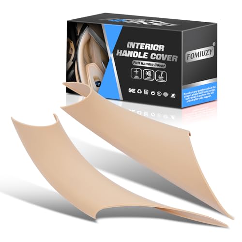 WEILEITE Rear Interior Inner Door Pull Handle Grab Cover Fit for BMW 3 4 Series 316,318,320,328,330,335,M3 F30/F31/F34/F80 2012-2018 & 418,420,428,430,435,M4 F32/F33/F36/F82/F83 2013-2019 51417279311 - color: Beige, size: Left Rear & Right Rear Handle Cov