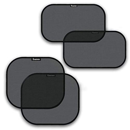 Car Sun Shades for Side and Rear Window (4 Pack) - Car Sunshade Protector - Protect Your Kids and Pets in the Back seat from Sun Glare and Heat. Blocks Over 98% of Harmful UV Rays - Easy to Install,