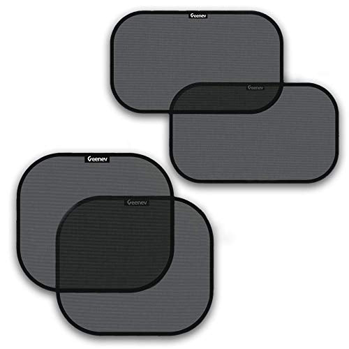 Car Sun Shades for Side and Rear Window (4 Pack) - Car Sunshade Protector - Protect Your Kids and Pets in the Back seat from Sun Glare and Heat. Blocks Over 98% of Harmful UV Rays - Easy to Install,