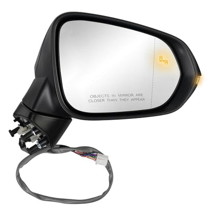 Passenger Side Mirror Assembly Compatible with Lexus RX 350 350L 450h 450hL 2016-2022 Anti-Glare with Heated, Blind Spot Monitor, Turn Signal, Power Folding Adjust Memory Black (15 Pin Right) - size: 15Pin Right