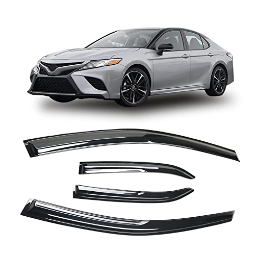 Side Window Visor Vent Deflectors Rain Guards Designed for Toyota Camry 2018 2019 2020 2021 2022 2023 XV70 for All Trims L LE SE XLE XSE Hybrid 94311 - size: 2018-2023 Toyota Camry