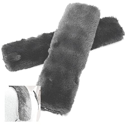 4Pack Seatbelt Covers for Kids,Seat Belt Cushion Cover,Infant Baby Car Seat Neck Shoulder Strap Pads,Soft Newborn Carseat Stroller Straps Covers Accessories(Grey) - color: Grey