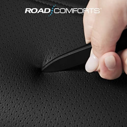 Road Comforts Leather Seat Covers, Breathable Car Seat Covers Full Set for Men,Airbag Compatible, Automotive Seat Covers Set Universal Fit Most Cars,Vans,Truck,SUV - color: Red Wine Full Set