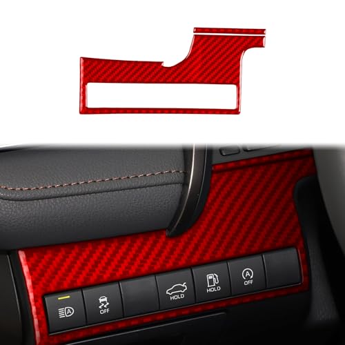 Durable Real Carbon Fiber Compatible with Toyota Camry 2018-2024 2019 2020 2021 2022 2023 Accessories Car Headlight Control Switch Panel Trim Cover Interior Trim Sticker Decal 2PCS Red - color: Headlight Switch Panel
