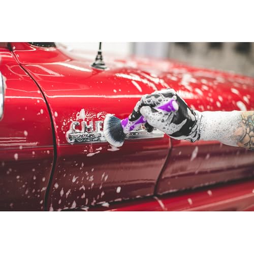 Detail Factory - Synthetic Detailing Brush Set - Ultra-Soft Interior Car Cleaning Brushes for, Screens, Emblems, & Tight Spaces - Purple - color: Purple