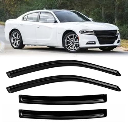 in-Channel Window Rain Guards Compatible with 2011-2023 Dodge Charger 4PC Window Visors Vent Shade Deflector - size: 11-23 Dodge Charger