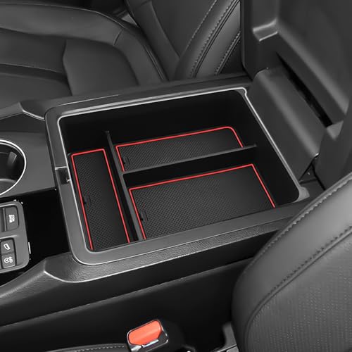 SXCY for 2026 Honda Passport Center Console Organizer for 2026 Honda Passport Accessories Console Tray for 2024 2025 Ridgeline/Pilot 2024 2025 2026 Passport Console Organizer (Type B Red) - color: 2026 Passport red