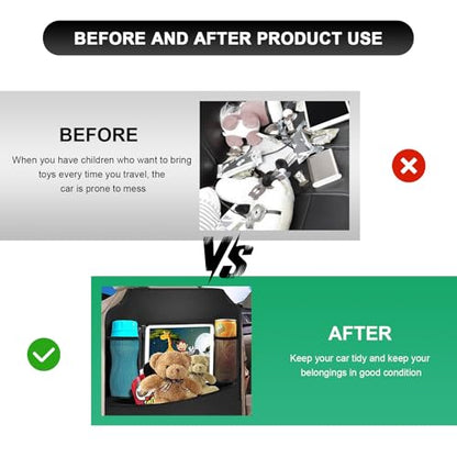 2PCS Car Backseat Organizer, Oxford Car Back Seat Protecter Kick Mat with Touch Screen Tablet Holder, Waterproof Automotive Seatback Storage Bag with Multi Functional Pockets (Zipper) - color: Zipper